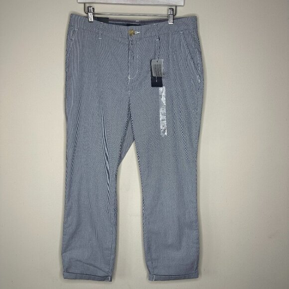 NWT TOMMY HILFIGER HAMPTON STRETCH STRIPED CHINOS - SIZE 12 - Picture 2 of 13